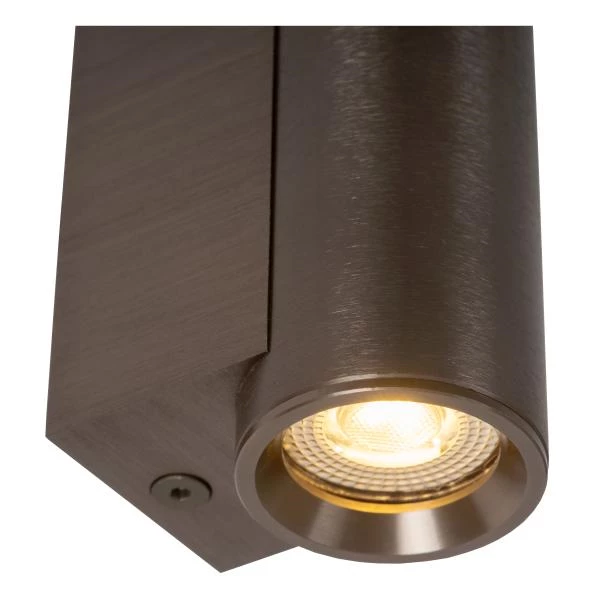 Lucide DUPLA - Foco de pared / Lámpara de pared - 1xGU10 (MR11) - Marrón óxido - detalle 1